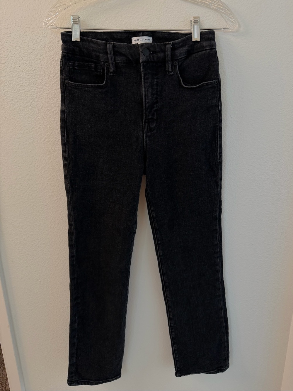 Good American Good Legs Straight Jeans Size 4/27 in Black